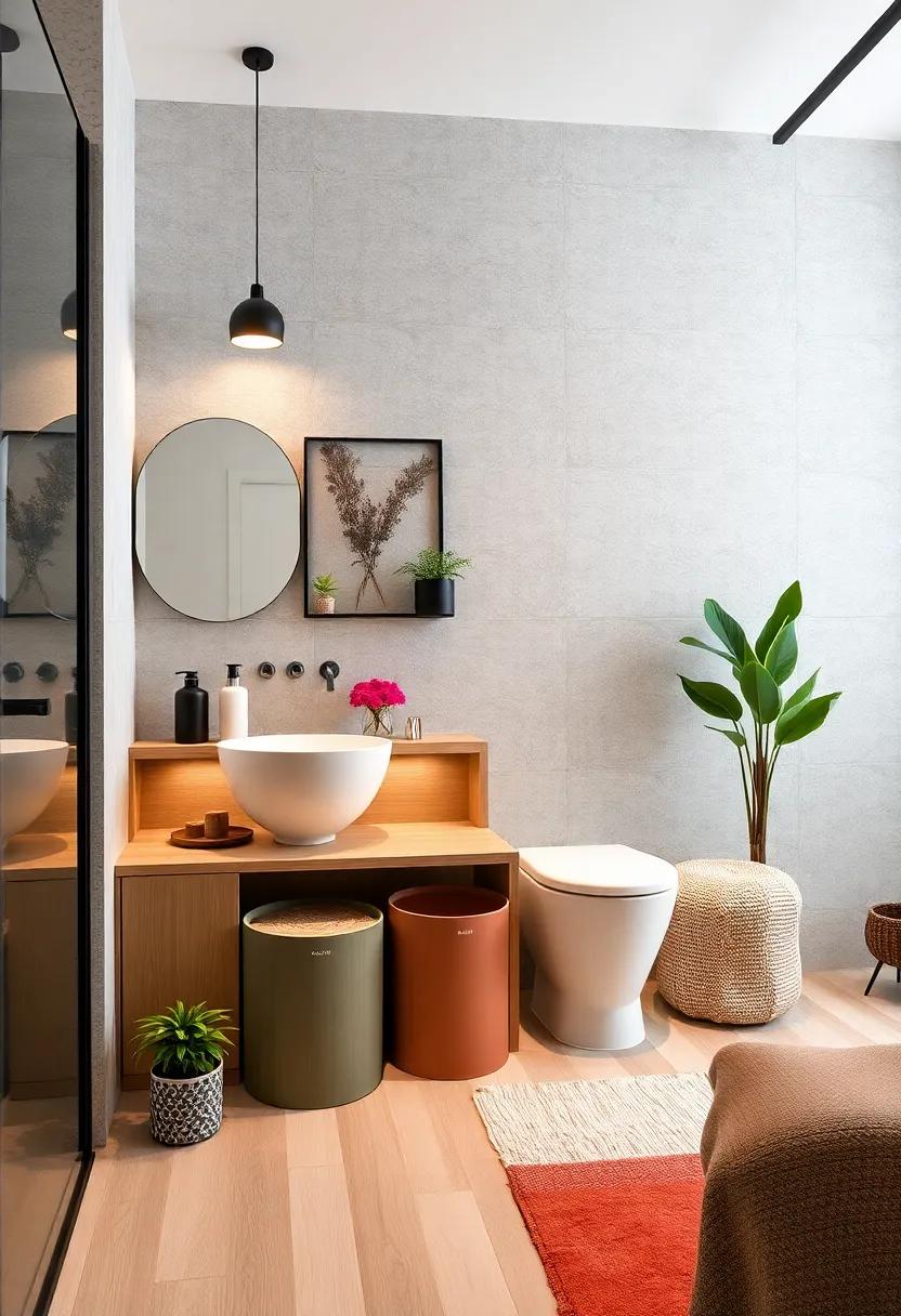 chic⁢ Waste Bins‌ with Storage: Select contemporary waste bins‌ with hidden⁢ compartments for additional storage, combining functionality with a​ sleek look