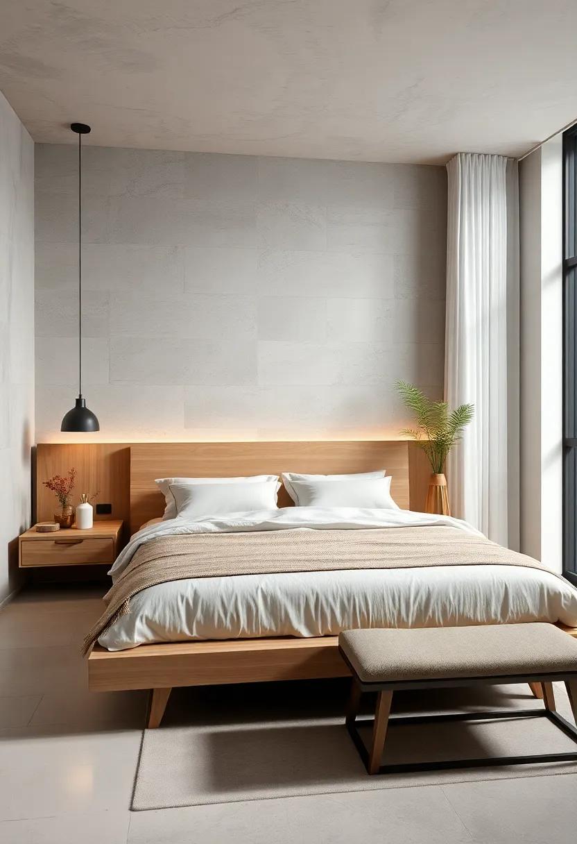 Embrace Minimalism: Discover‍ the beauty of less with a light wood platform bed that showcases clean lines⁤ and ⁤simplicity