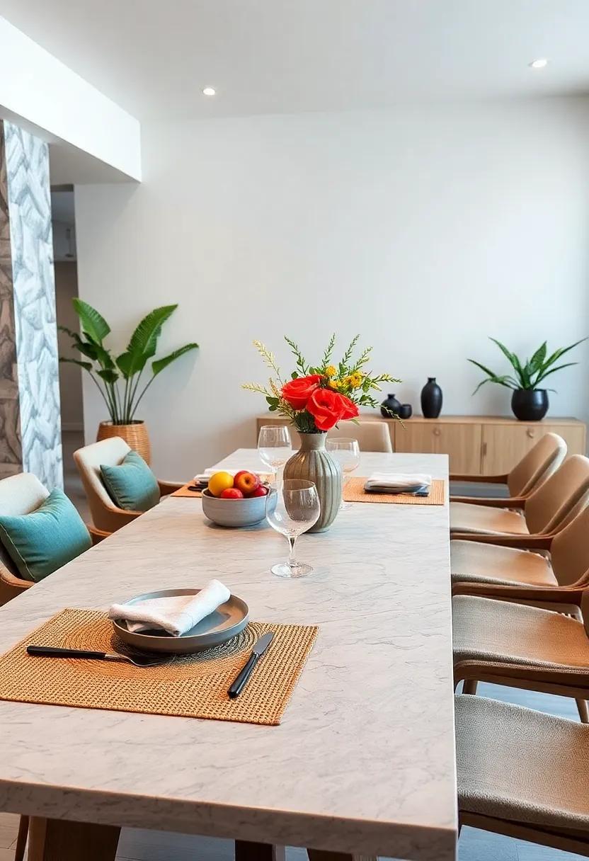 Minimalist ‍Accessories:‍ enhance your table with minimalist⁤ placemats and centerpieces that complement your dining ‍design without​ overpowering it