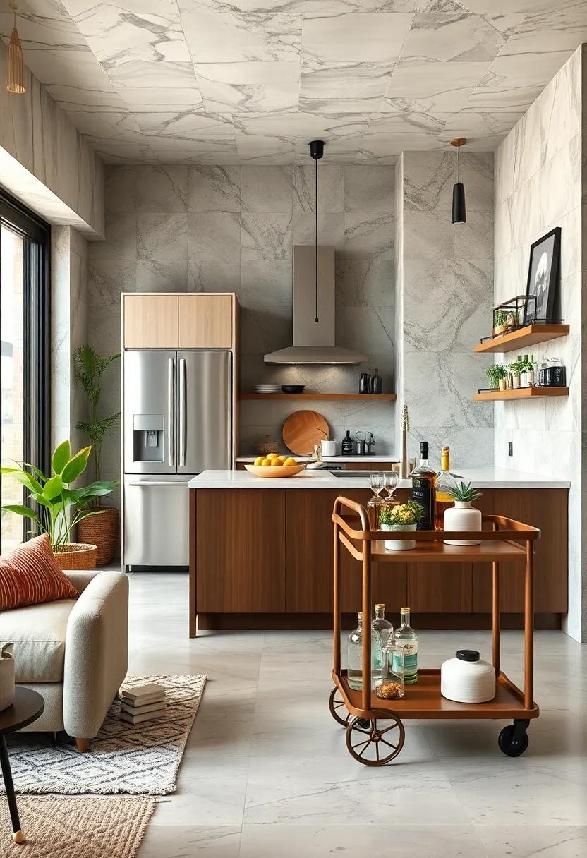 Stylish Bar Carts: ‍Create⁣ a mobile bar area that doubles as a design statement and functional entertaining space
