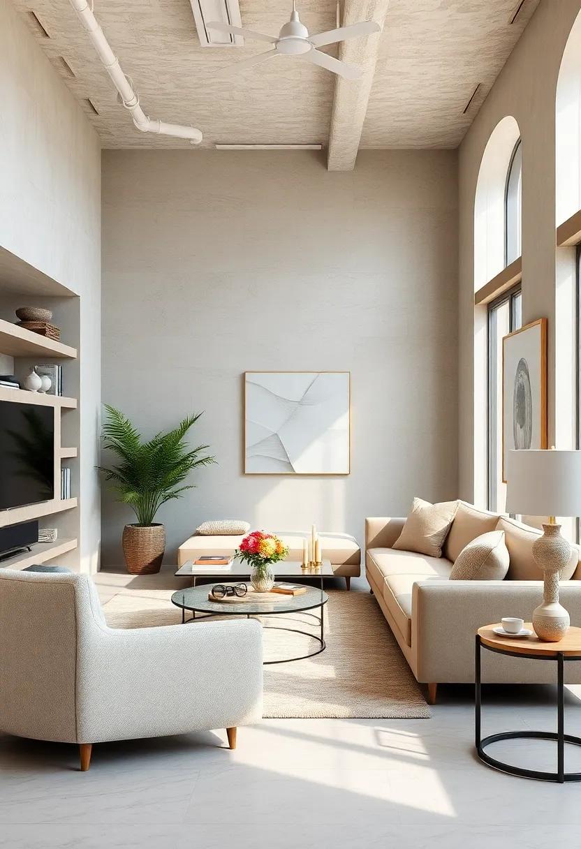 Elevating Neutral Spaces with Strategic Pops of Light Metallic Accents for Understated Glamour