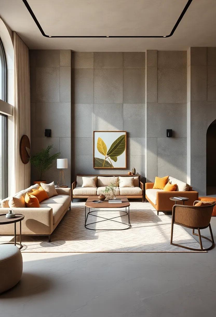 Highlighting Statement Furniture Pieces in Muted Colors That Anchor Neutral Design Concepts