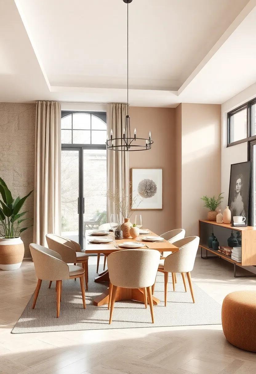 Warm Taupe and⁢ Ivory: Use warm taupe shades alongside ivory to enhance a sense of coziness and elegance in your dining ⁤area