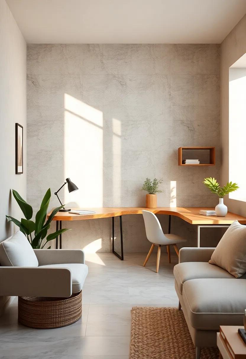 Sunlit Home Office with Minimalist Neutral Desk