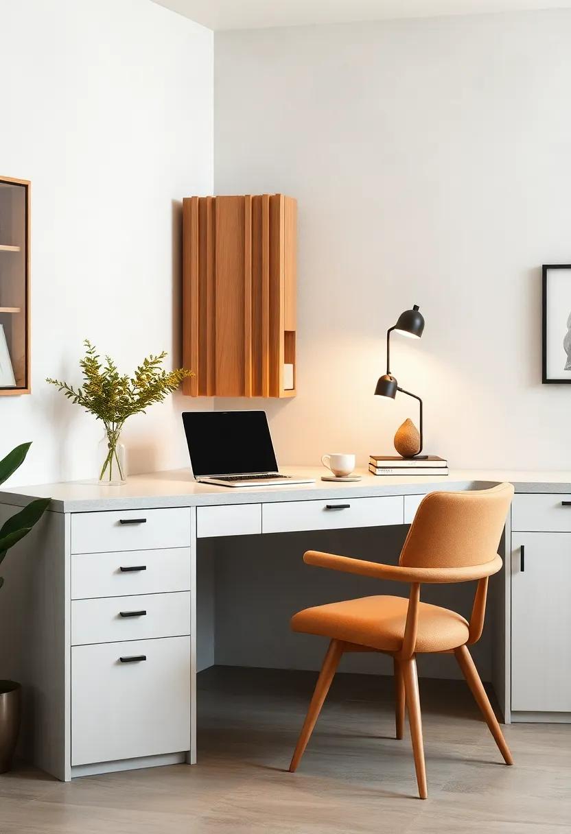 Neutral Desk with Functional Elegance