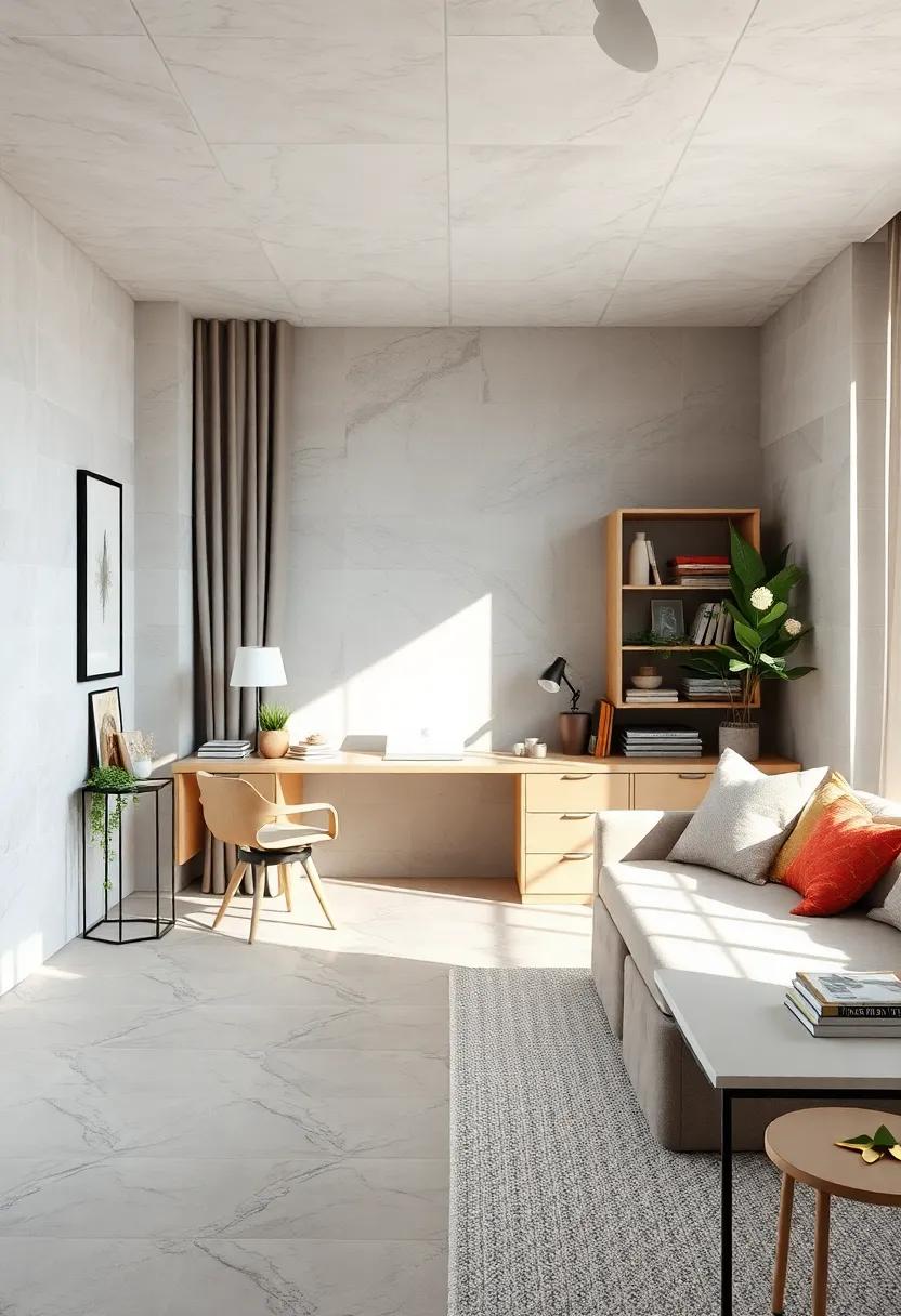 Quiet Study Area with Neutral Colors