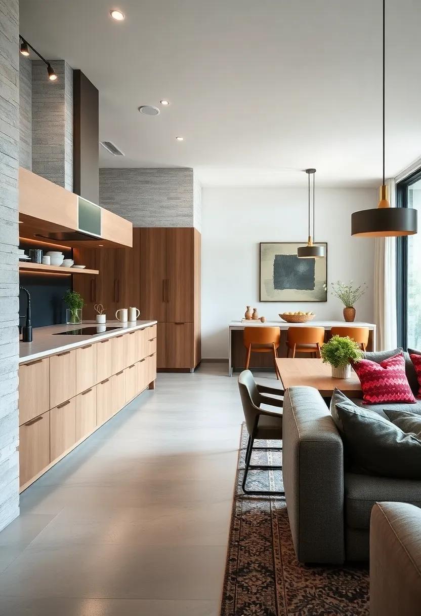Sophisticated Storage Solutions Incorporated Into Kitchen Cabinets Alongside a Spacious Dining Nook