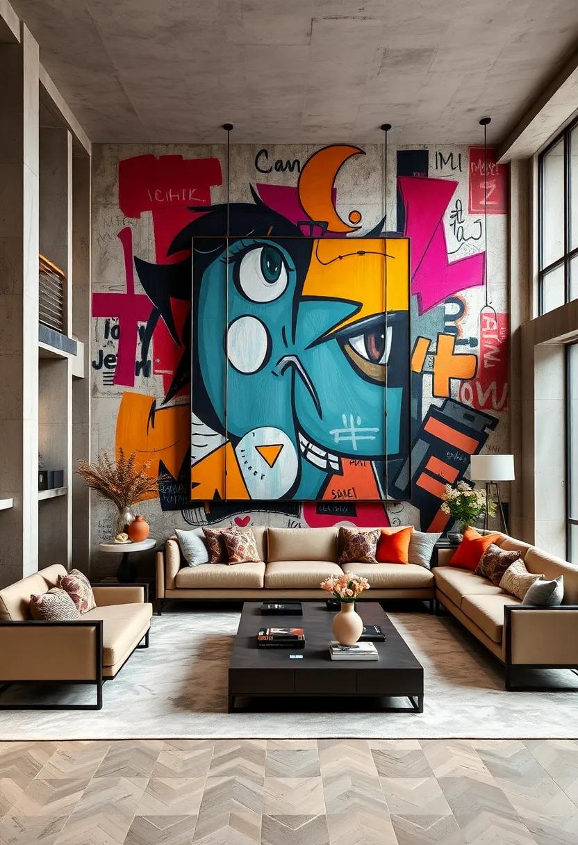 Modern Loft Spaces Paired With Enormous Graffiti-Style Murals For An Urban Artistic Edge