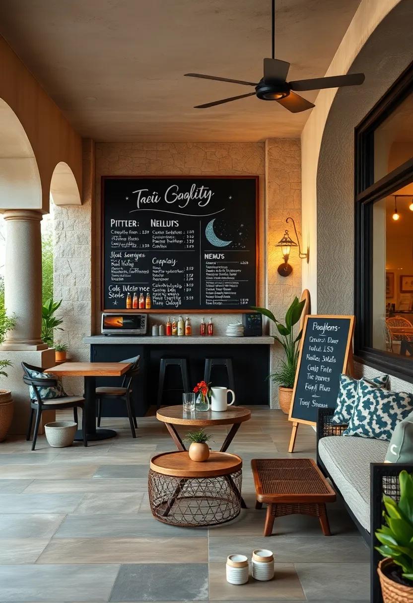 Elegant Monochrome Chalk Designs That Complement Modern Patio Themes