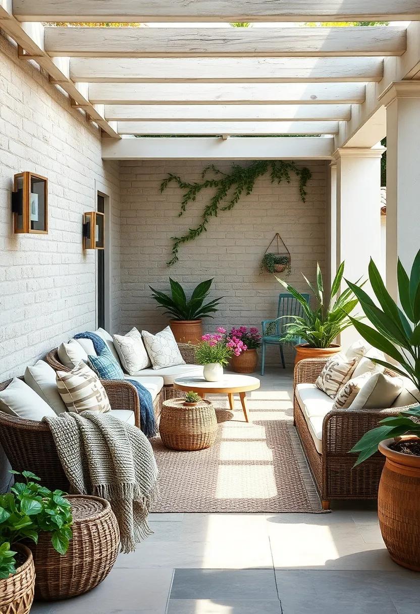 Lightweight Cotton Cushions Coupled with Soft Throw Blankets Creating a Breezy Summer Look