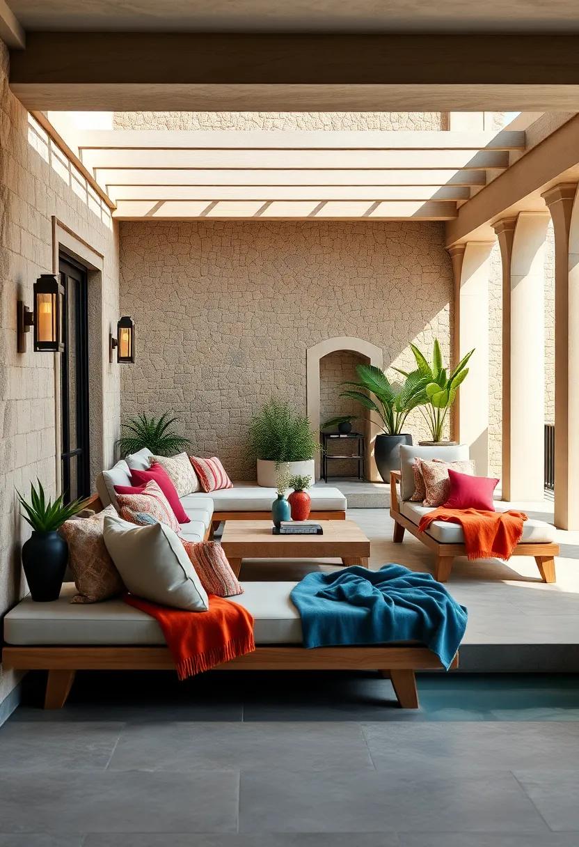 Sun-Resistant Fabrics in Bold Colors Balancing Style and Durability on Poolside Loungers