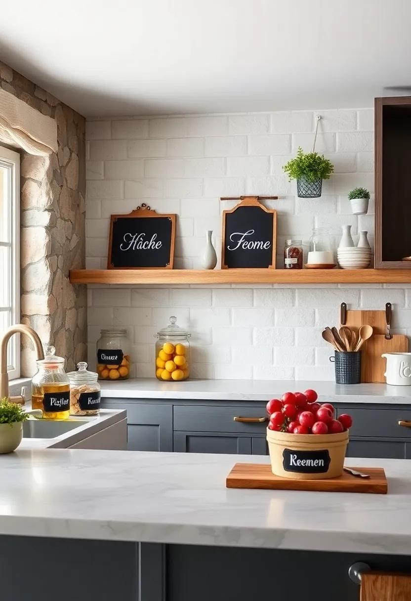 Rustic ​Chalkboard Labels: Label jars and containers with chalkboard paint for⁣ an ‌organized look that‍ can be easily changed up whenever needed