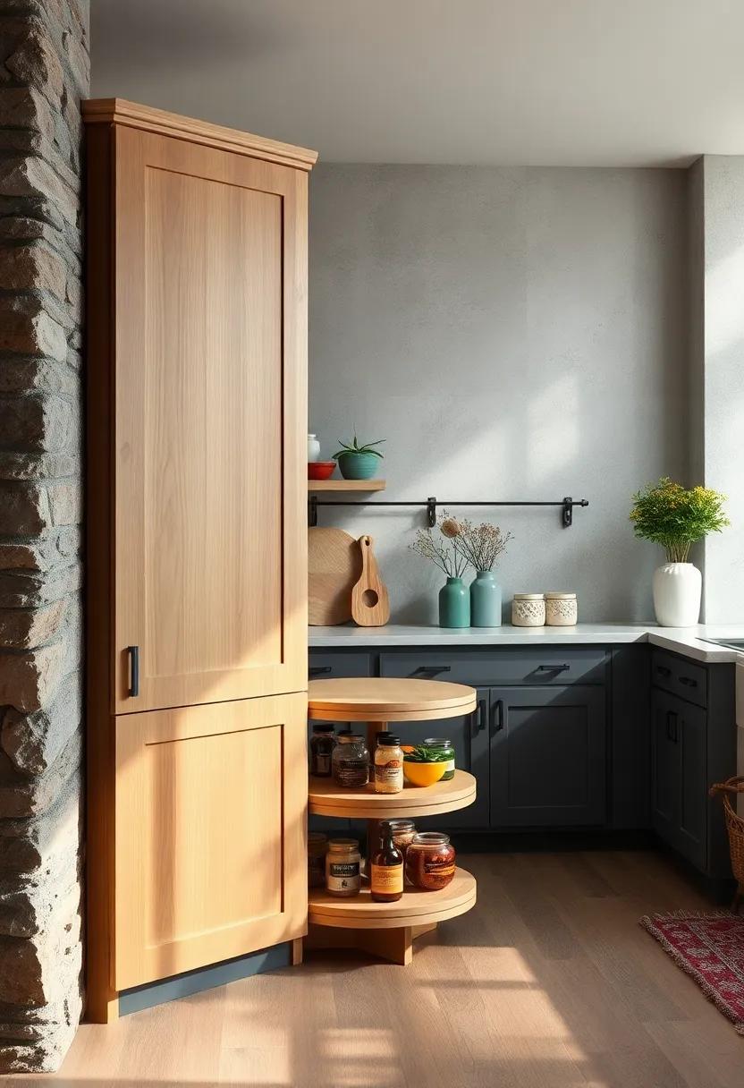 Spice⁣ Cabinet Lazy Susan: Add⁢ a lazy Susan to your spice cabinet for easy access while maintaining​ a tidy aesthetic, perfect for compact spaces