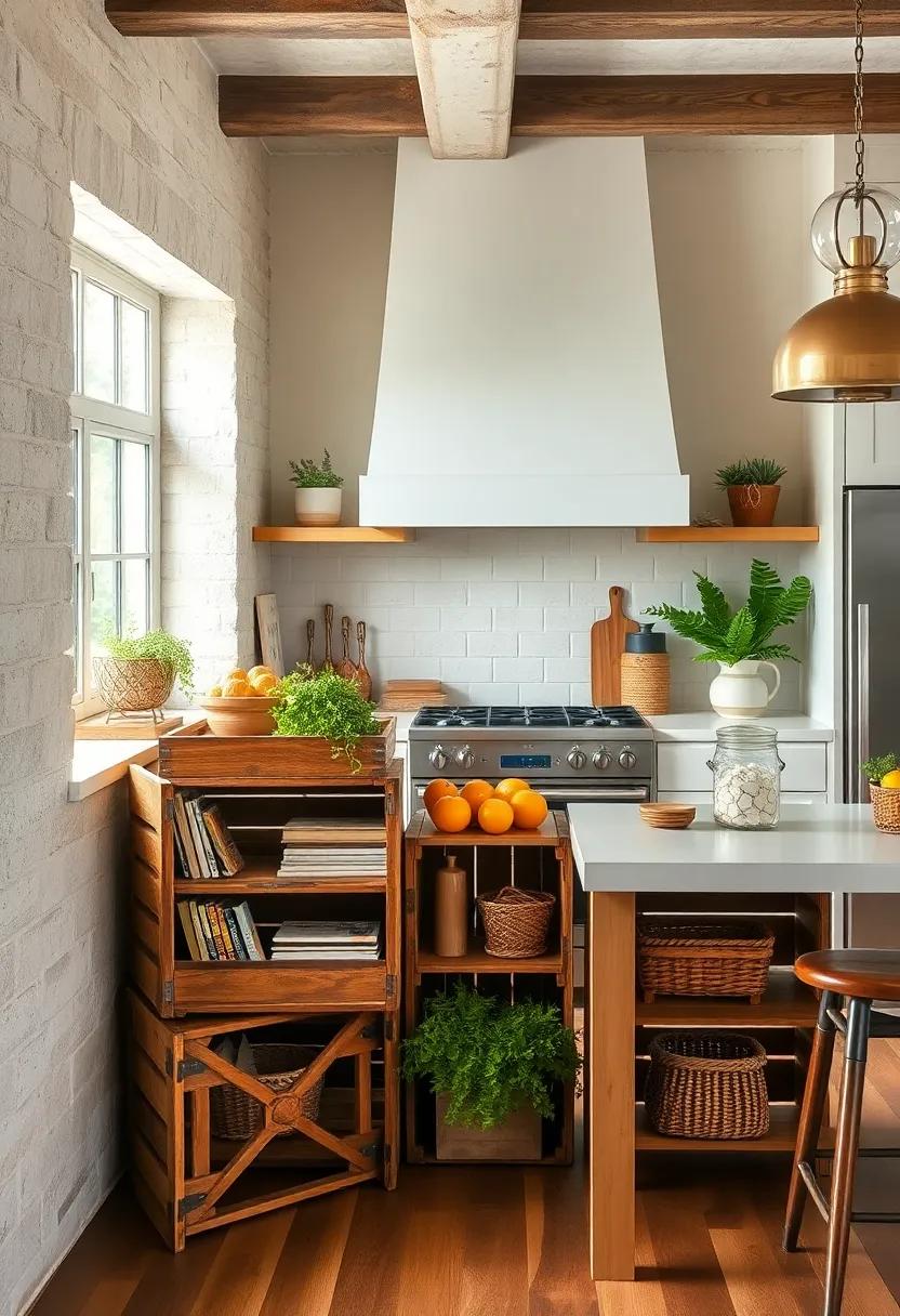 Vintage Crates as Storage: Repurpose old wooden crates to store cookbooks ‌or pantry items,adding a ⁢warm touch with a hint of nostalgia