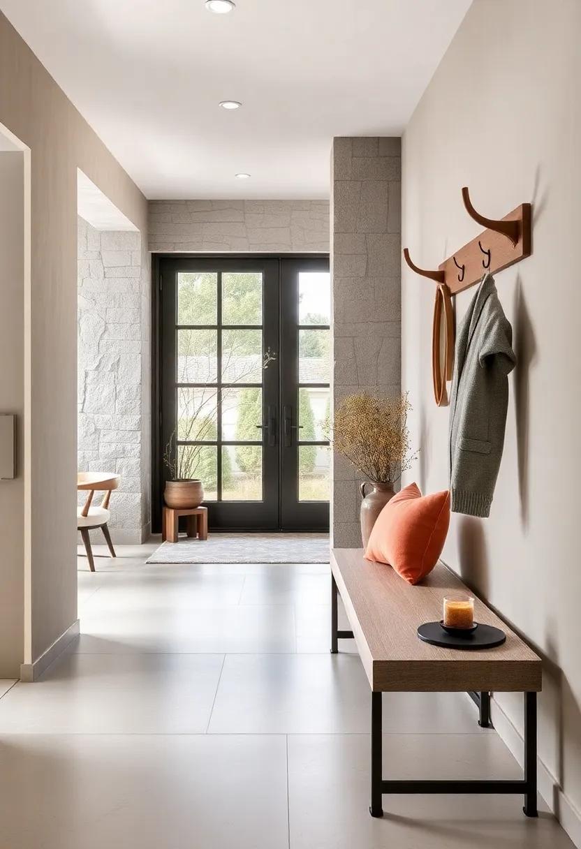 Elegant Scandinavian Coat Racks Combining Form and Function in Small Yet Sophisticated Entry Spaces