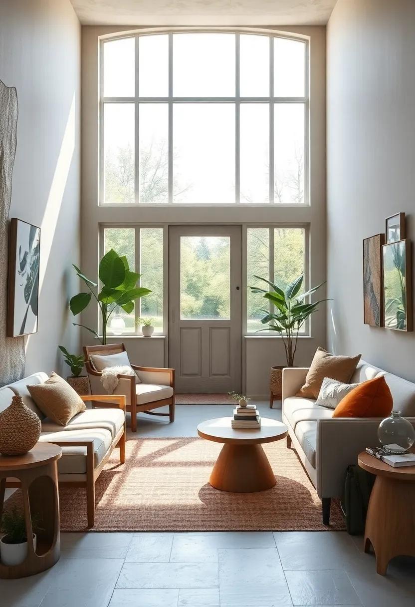 Natural Light Streaming Through Large Windows Illuminating Scandinavian Entryways That Feel Both Fresh and Cozy