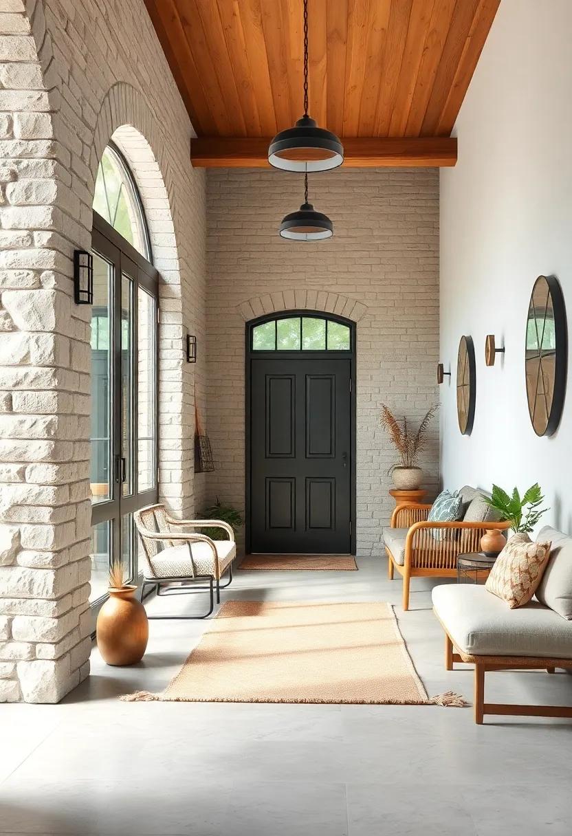 Vintage Scandinavian Entry Elements Combined with Modern Fixtures for a Timeless Warmth and Elegance