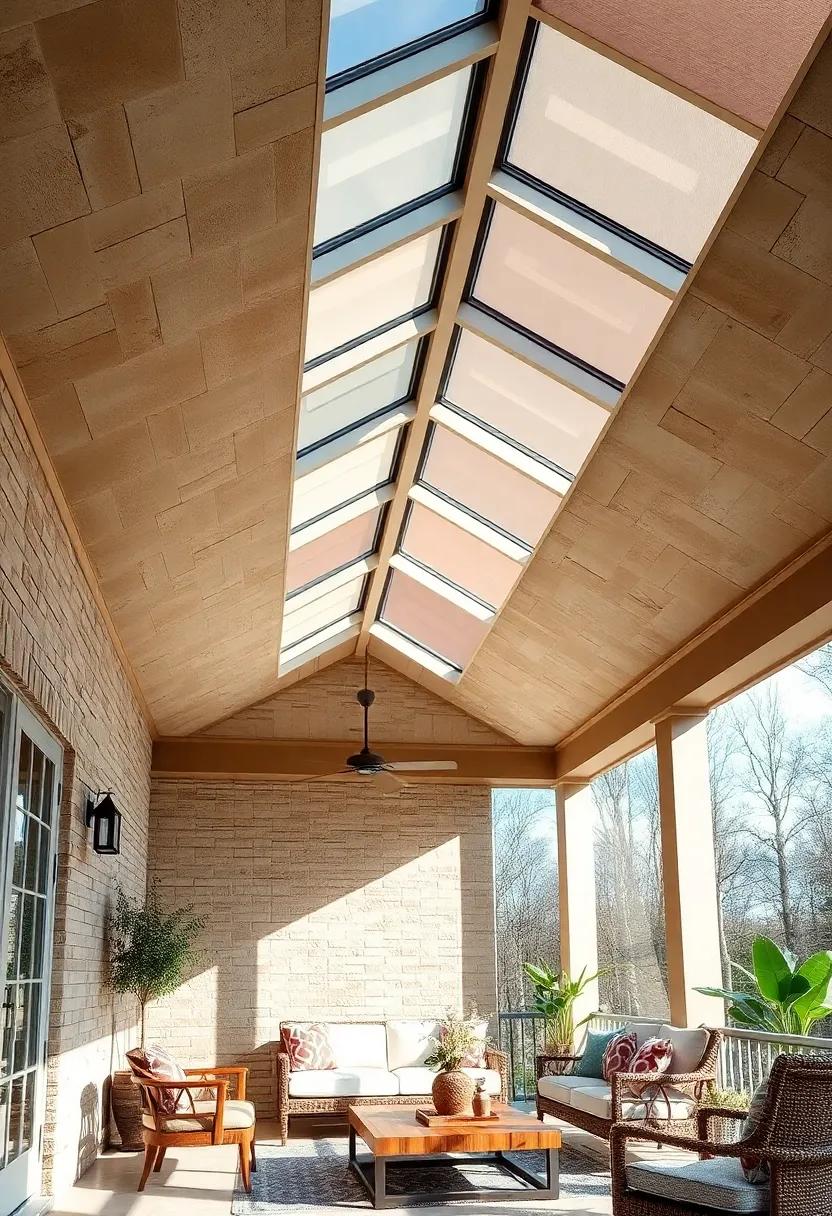 Artistic Geometric Skylights Creating Shadow Patterns On a Bright Contemporary Ceiling