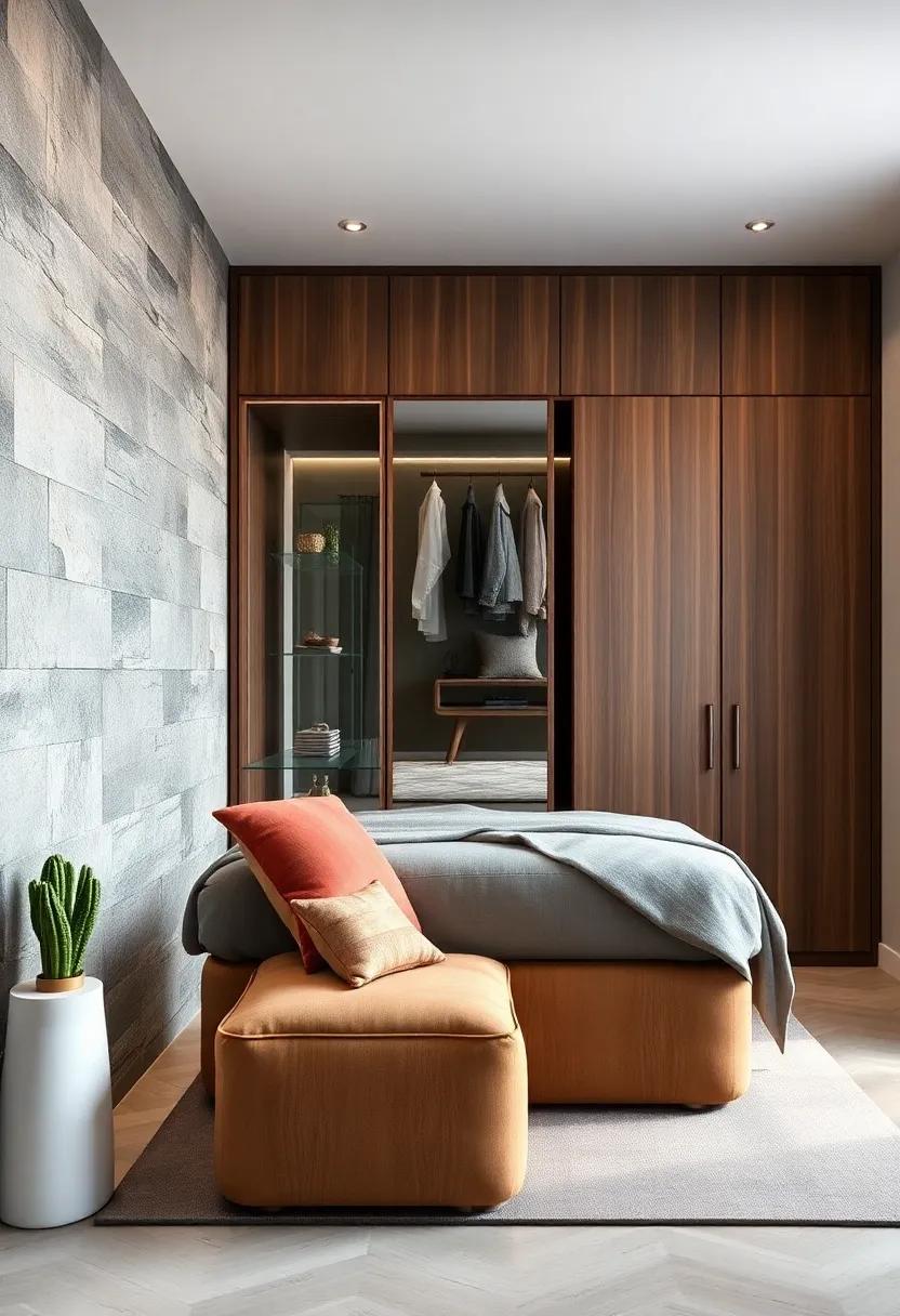 Compact Wardrobe with ​Ottomans: Choose a⁤ compact‌ design that includes hidden ottomans, ‌providing ⁤additional⁤ seating and a clever ⁢storage solution