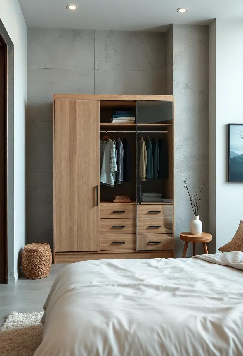 Glass-Front Wardrobe: ⁤Opt for a contemporary style ‍with glass​ fronts, allowing you to display your ​clothing while keeping dust ⁣at bay