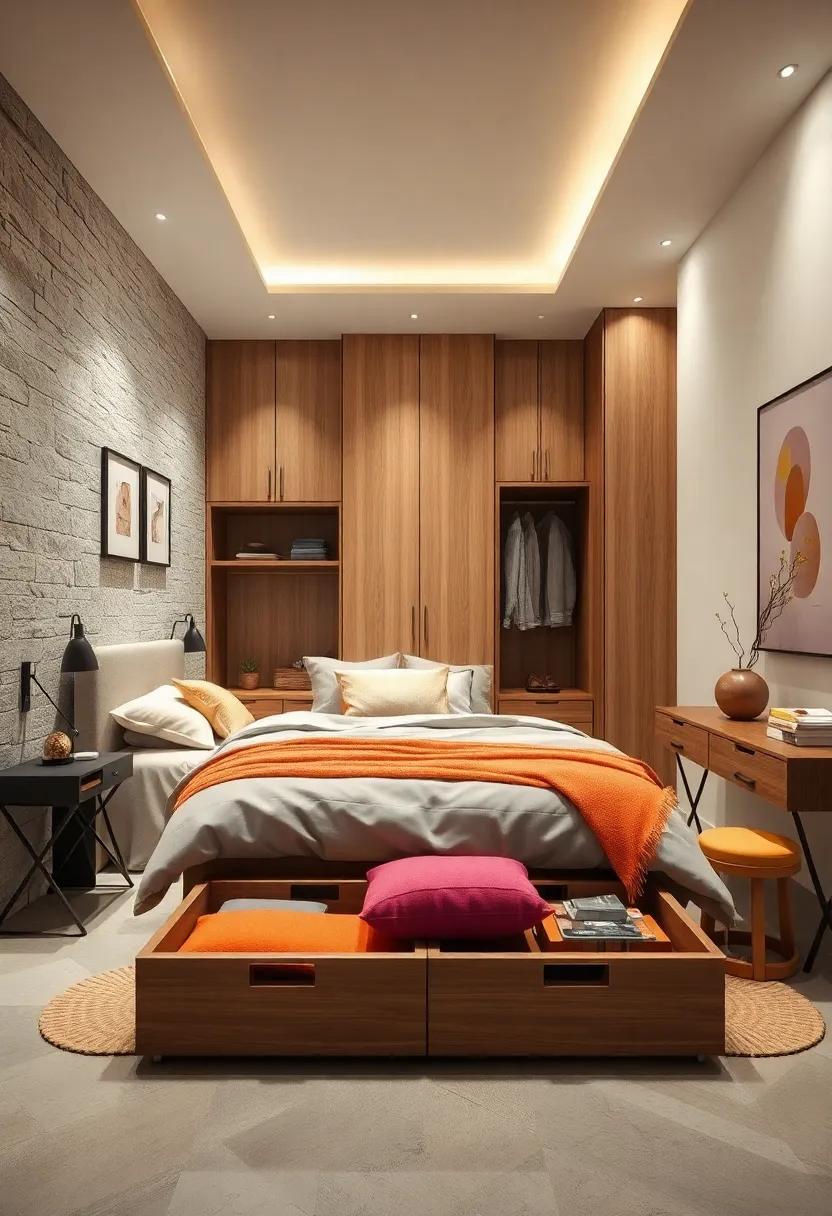 Under-Bed Storage Solutions: Utilize‍ the⁤ often-overlooked area under the bed with stylish ⁤drawers or bins‍ that offer‍ both storage⁣ and⁣ ease of access