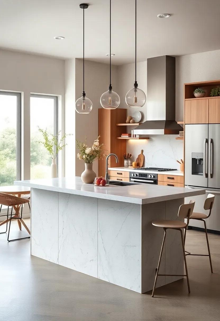Scandinavian Inspired Small Kitchen Islands Highlighting Clean Lines and Subtle Seating Comfort