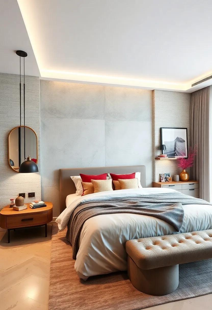 Opt for Floating Nightstands: Save floor space with nightstands that ‌hang on the wall, making⁤ the room feel less crowded