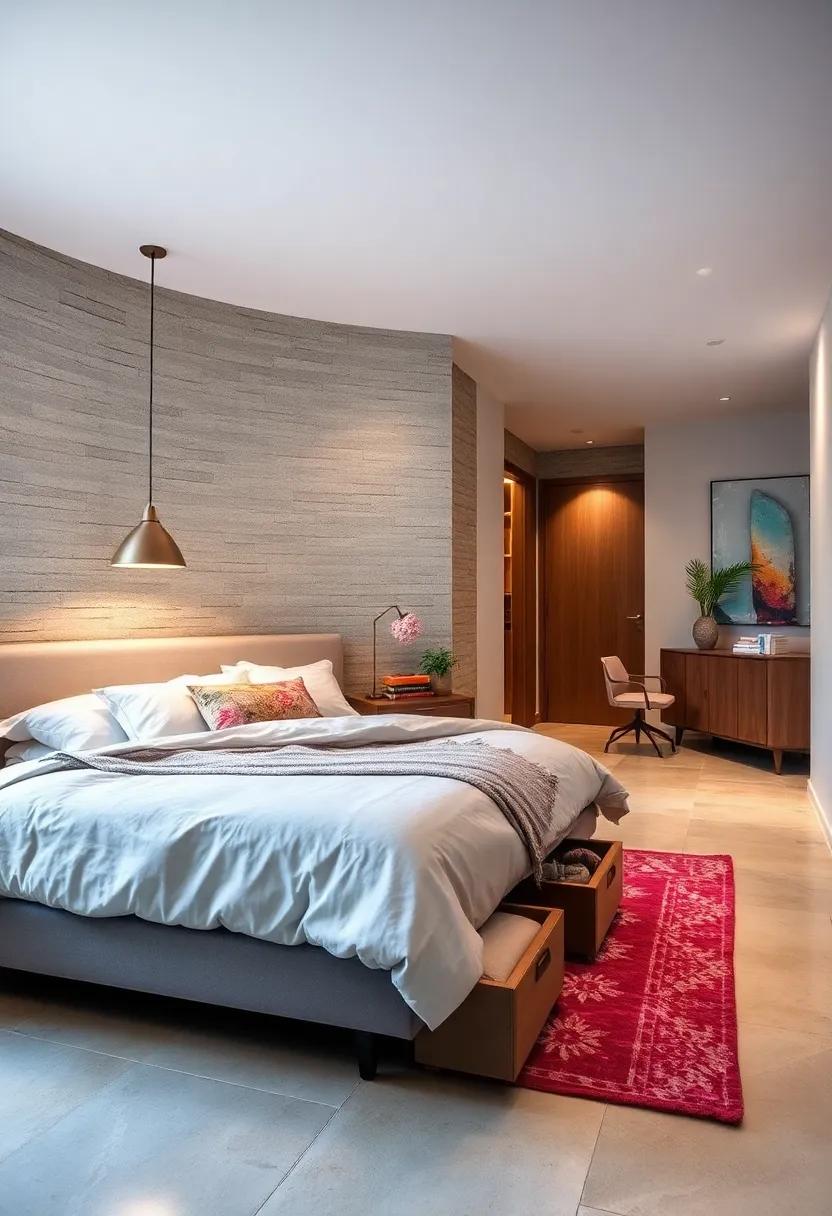 Utilize Under-Bed Storage: Take advantage of the space under your bed for bins or drawers​ to keep items out of sight