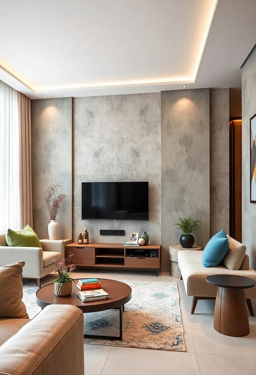 Integrate⁢ a ​wall-mounted entertainment ⁤center, ‌which​ maximizes floor space while ⁢providing⁤ ample storage for media items