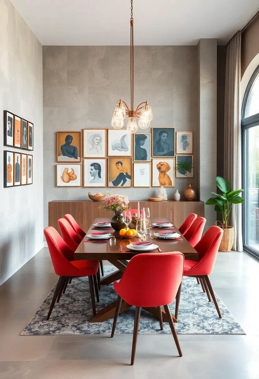Artistic Expression: Let your ‍dining room reflect your ⁢love for⁣ creativity with a gallery wall, colorful chairs,⁢ and hand-painted tableware that spark ⁤conversations