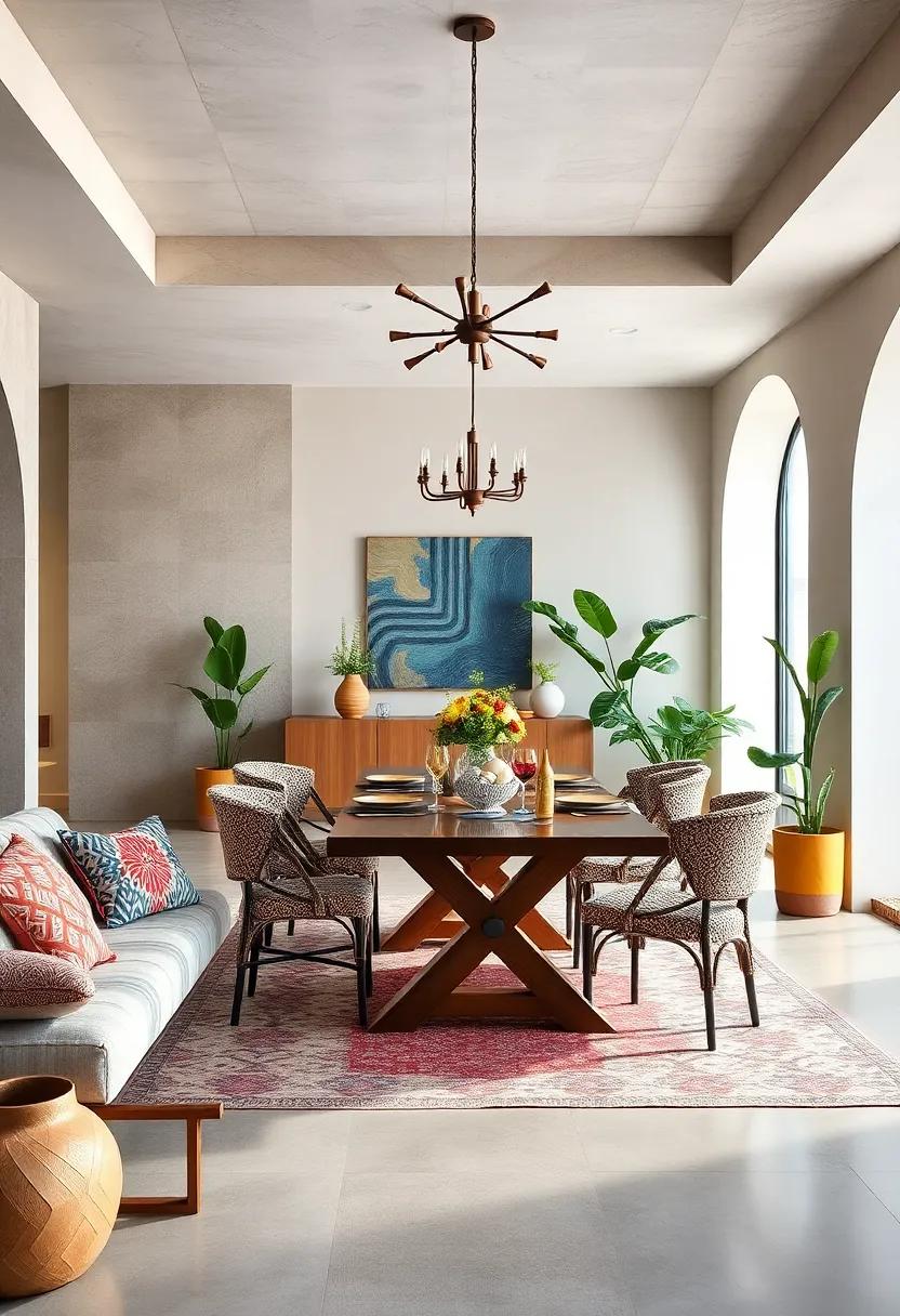 Bohemian Eclectic: Mix and match ⁤patterns, fabrics, and styles to achieve a vibrant dining space that reflects your free-spirited personality and love for creativity