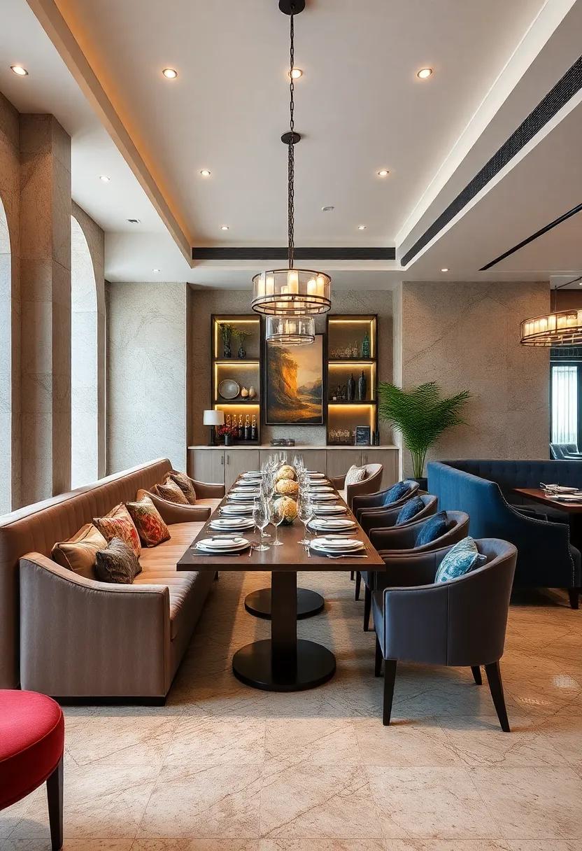 Luxury Lounge: Elevate your dining experience with plush seating,⁢ elegant table settings,⁤ and sophisticated lighting to ‍create ‍a space that⁣ feels both high-end and intimate