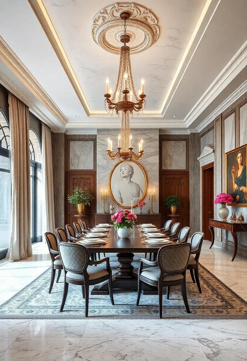 Palace Inspired: Create ‌a regal dining experience with ornate chandeliers, rich fabrics, and intricate‌ detailing that evoke a sense of grandeur and elegance