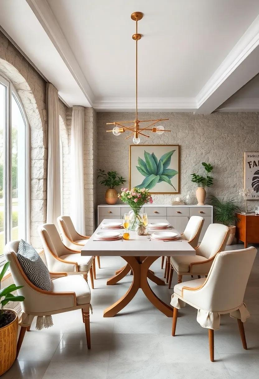 Whimsical Wonderland: Add playful touches ​like mismatched chairs, quirky light ​fixtures, and fun tableware to create a lively dining ‌atmosphere that sparks joy