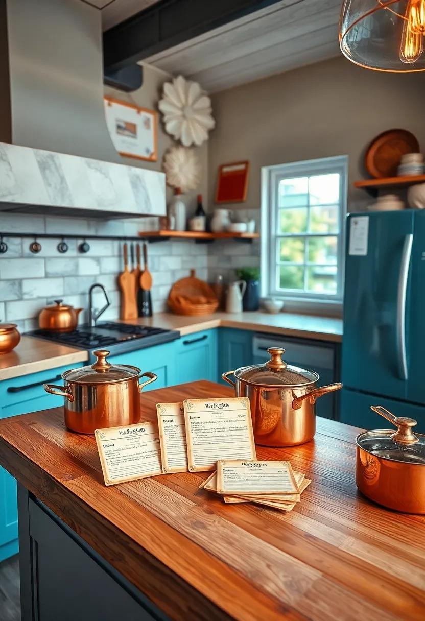 Vintage Kitchen Curtains with Floral Embroidery Complementing Classic Appliances and Warm Lighting