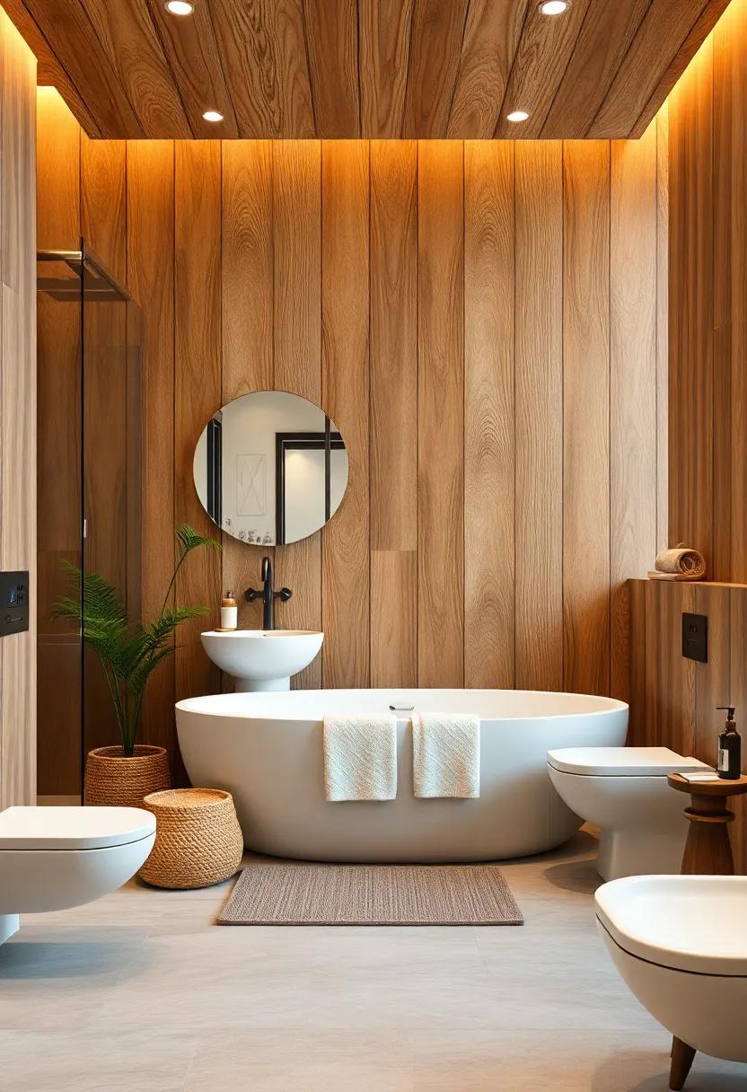 Rustic Wood Paneling: Adding Texture and Inviting Warmth to Bathroom Interiors