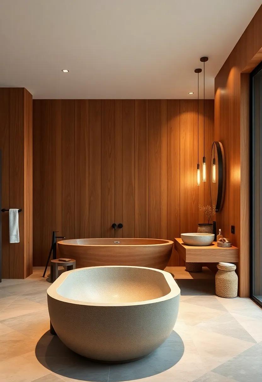 Handcrafted Wooden Bathtubs and Stone Basins: A Fusion of Tradition and Modernity