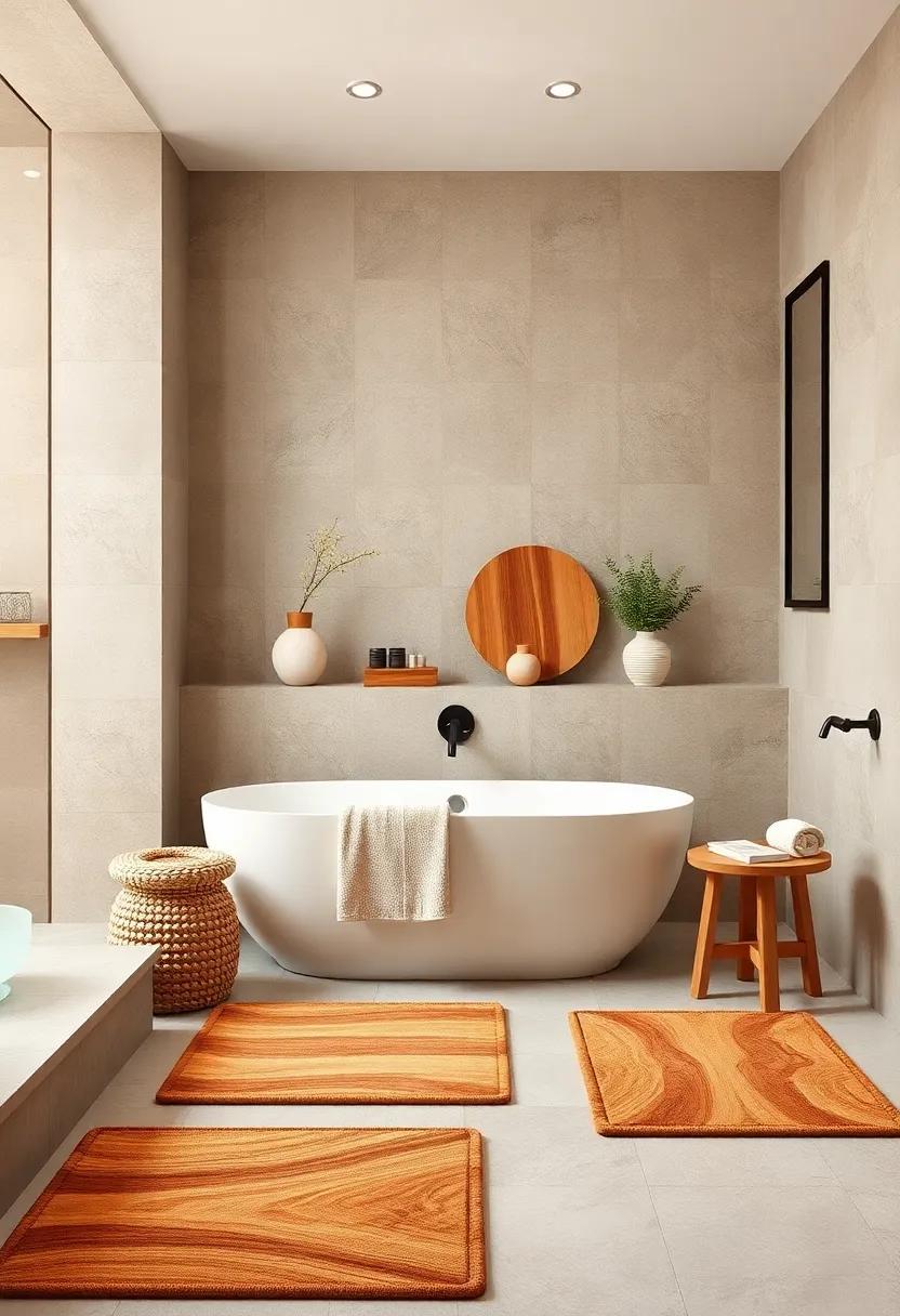 Natural Wood Bath Mats and Accessories: Subtle Warmth and Practical Comfort