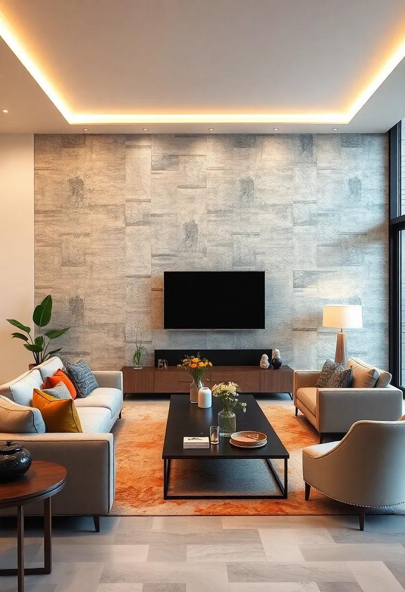 Transform Your Space: Stunning Living Room Accent Walls with Tiles