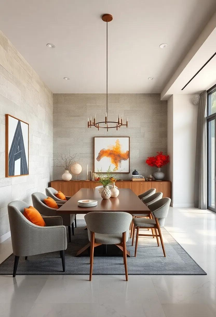 Harmonizing Styles: Exploring Dining Rooms with Mixed Materials Magic