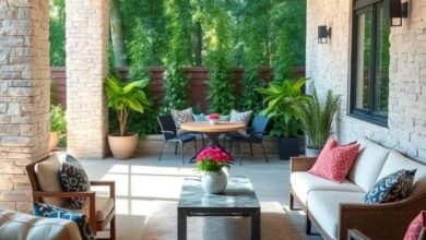 Harmonizing Nature: Designing a Beautiful Wood and Stone Patio Retreat