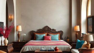 Opulent Indian Maharaja Bedroom: Rich Textiles Meet Carved Wood Elegance