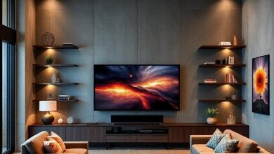 Elevate Entertainment: Modern Luxury Home Theaters with Floating Shelves