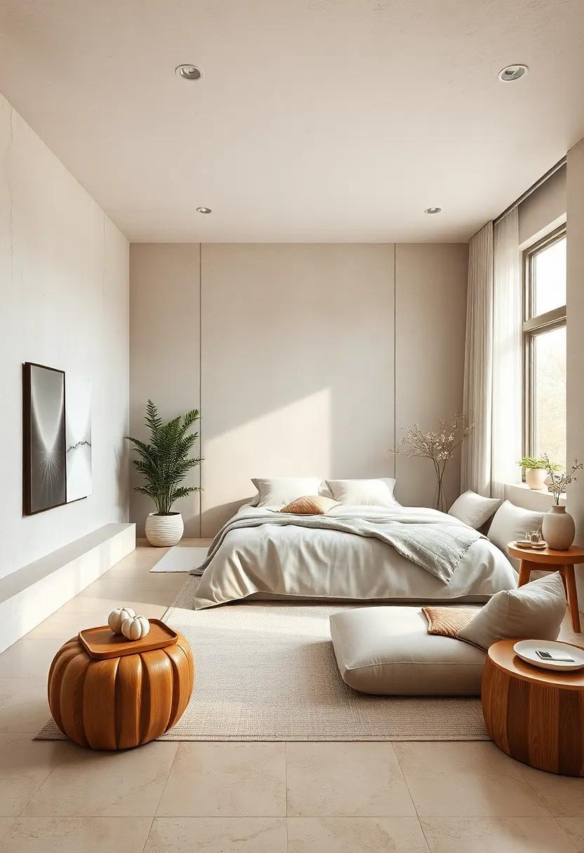 Serene Japandi Bedroom: Embracing Minimalism with Warm Neutral Tones
