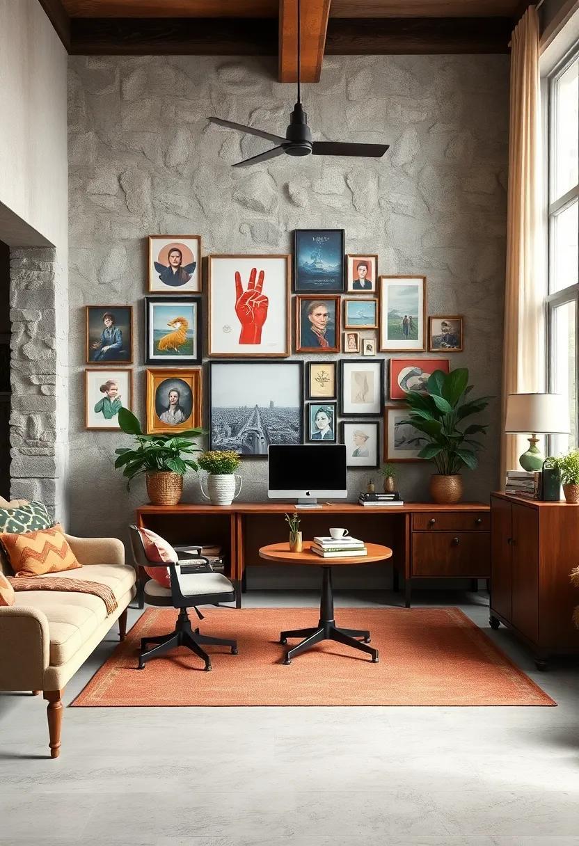 Eclectic Home Offices: Inspiring Gallery Walls That Spark Creativity