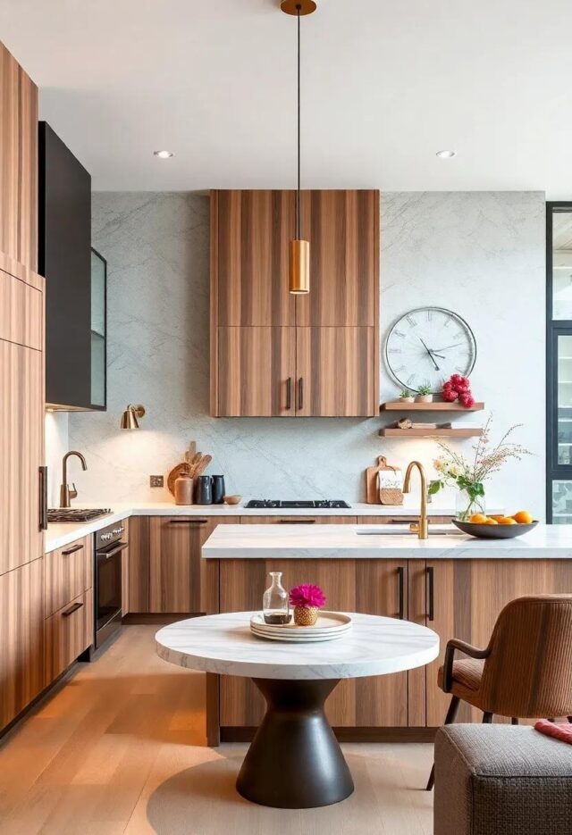 29 Stunning Ideas for Flat Panel Wood Kitchen Cabinets to Elevate Your Culinary Space