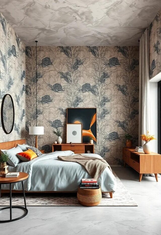 27 Stunning Bold Patterned Bedroom Wallpapers to Transform Your Space