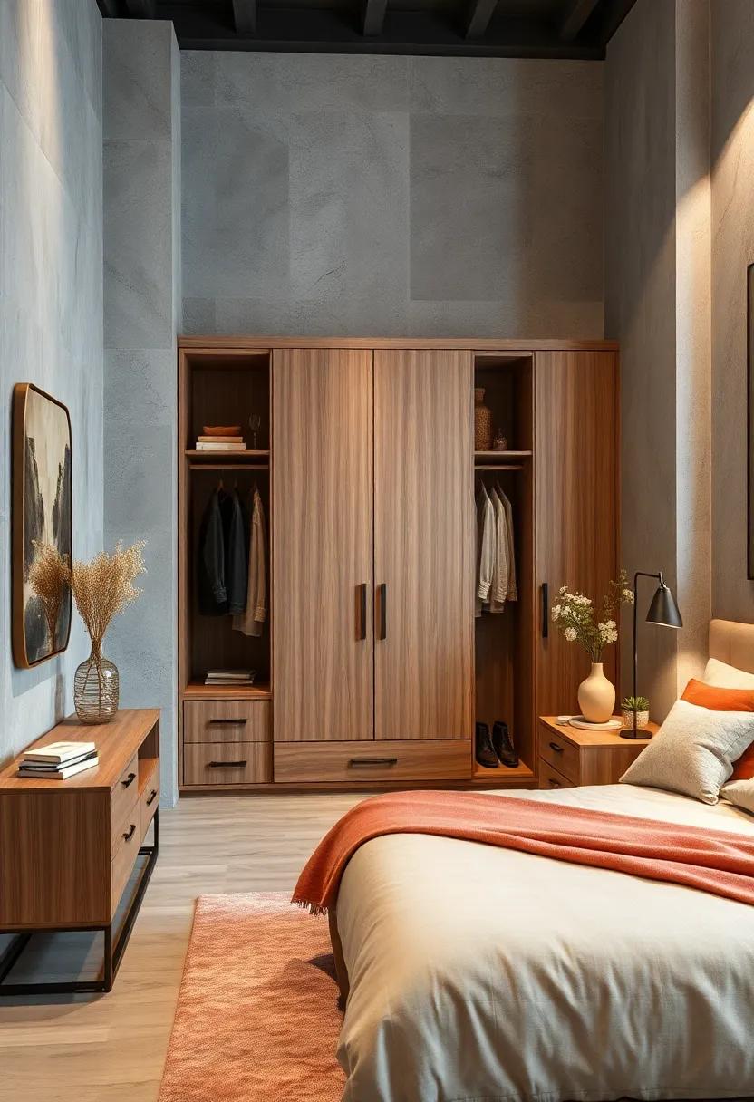 Artfully Designed Wardrobe: ​Add a stylish wardrobe that combines storage ⁣solutions with a⁢ modern design, blending functionality with aesthetics