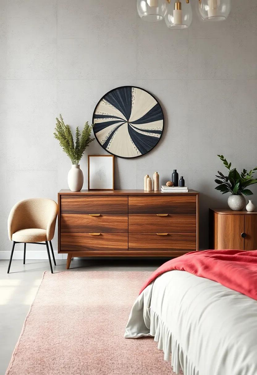 Chic ‍Dresser with Brass Accents: ⁢A modern dresser that features eye-catching brass⁢ hardware, providing both‌ style and ample storage for your clothing