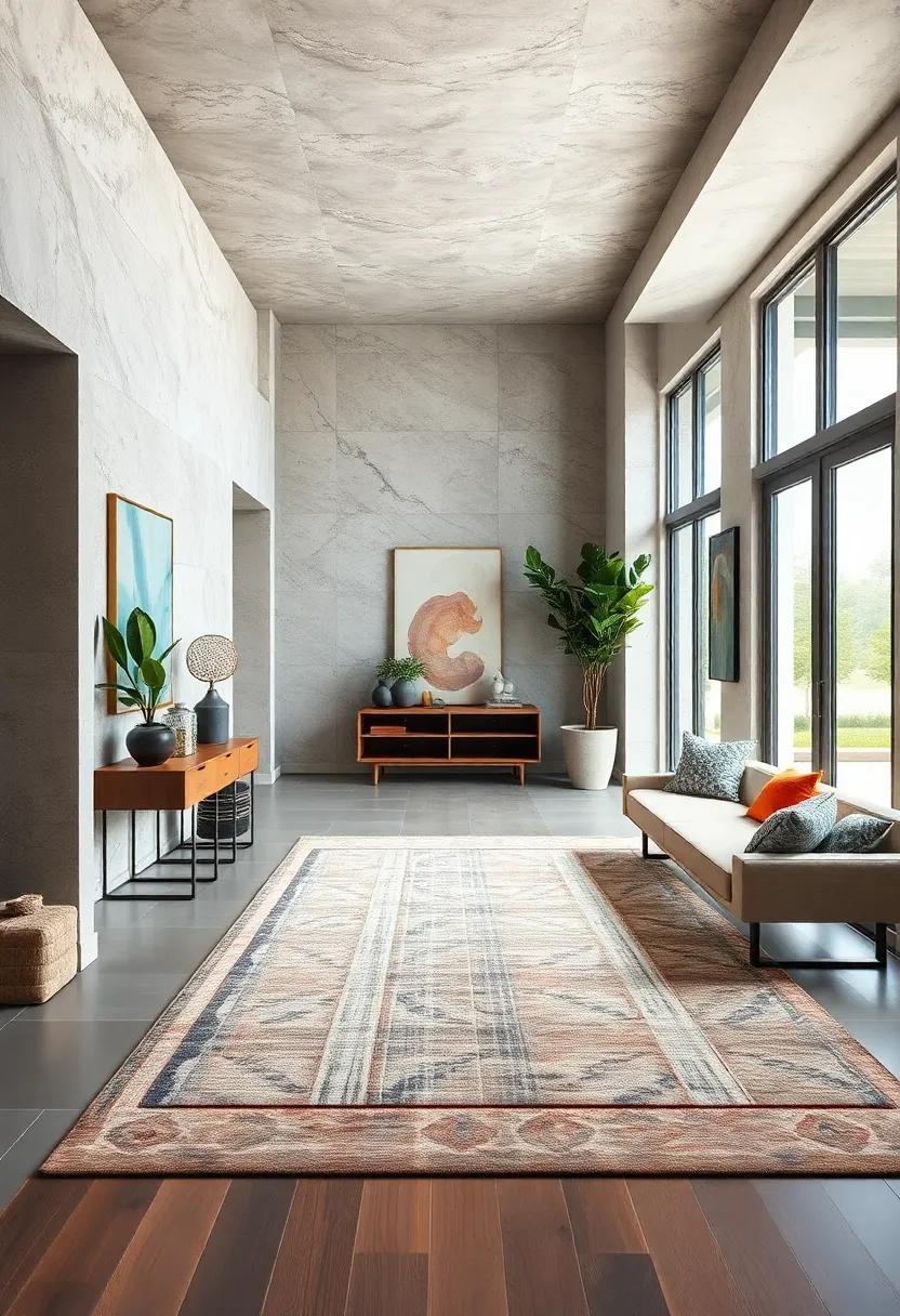 Layered Rugs Adding Depth and Richness to Define Your Entryway Boundaries